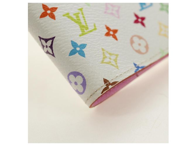 LOUIS VUITTON Monogram Multicolor Agenda PM Cover White R21074 LV Auth 190110M Bianco - vista 8
