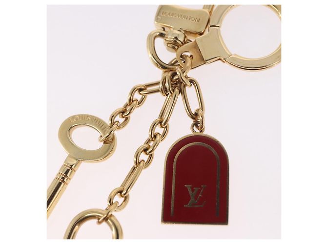 LOUIS VUITTON Porte Cles Kaduna Gold Tone Red M60074 LV Auth 191539M Rot - Ansicht 13