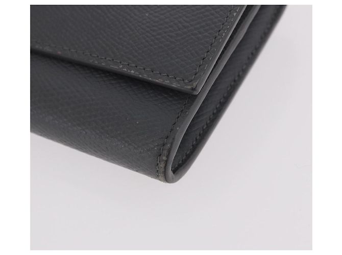 Céline CELINE Long Wallet Leder Grau Gold Auth bs35988A Braun Golden - Ansicht 9