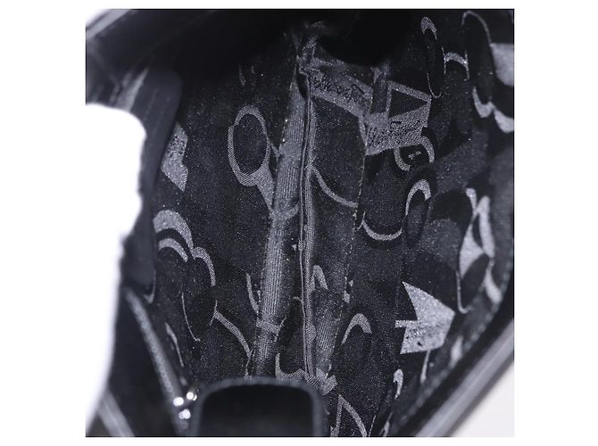 Borsa a tracolla Salvatore Ferragamo vernice nero argento Auth ka5122A - vista 16
