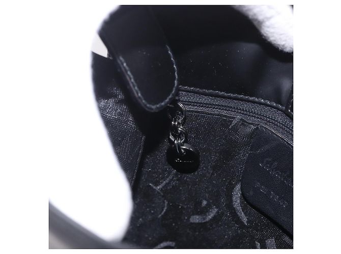 Borsa a tracolla Salvatore Ferragamo vernice nero argento Auth ka5122A - vista 19