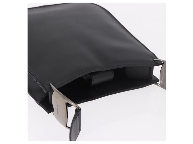 Borsa a tracolla Salvatore Ferragamo vernice nero argento Auth ka5122A - vista 6