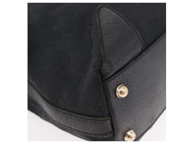 Borsa GUCCI GG Canvas Nera Oro 153024 Auth 186680 Nero D'oro - vista 10
