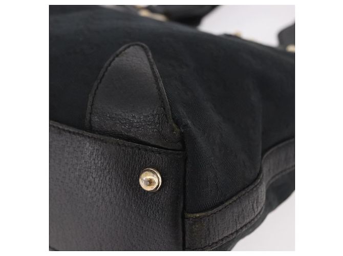Borsa GUCCI GG Canvas Nera Oro 153024 Auth 186680 Nero D'oro - vista 11