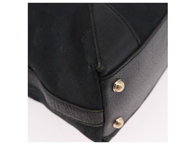Borsa GUCCI GG Canvas Nera Oro 153024 Auth 186680 Nero D'oro - vista 12