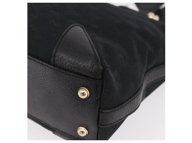 Borsa GUCCI GG Canvas Nera Oro 153024 Auth 186680 Nero D'oro - vista 13