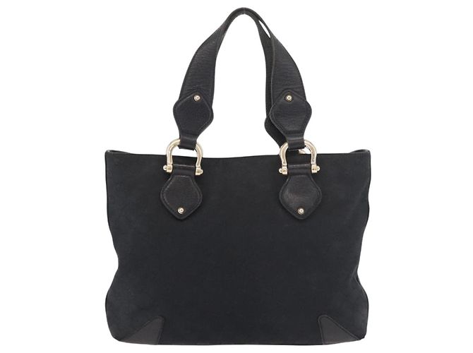 Borsa GUCCI GG Canvas Nera Oro 153024 Auth 186680 Nero D'oro - vista 3