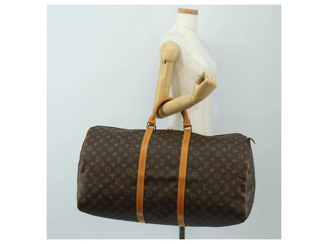 LOUIS VUITTON Borsa Boston Monogram Keepall 60 M41422 LV Auth 190188V Monogramma - vista 25