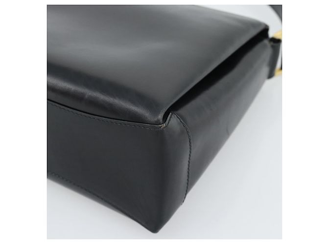 Borsa GUCCI in pelle nera e oro 001 085 1368 Auth 191025 Nero D'oro - vista 10