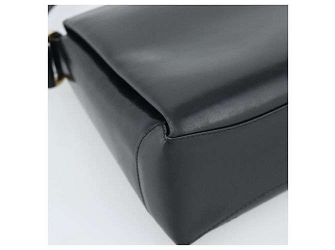 Borsa GUCCI in pelle nera e oro 001 085 1368 Auth 191025 Nero D'oro - vista 11