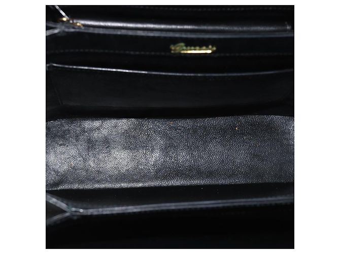 Borsa GUCCI in pelle nera e oro 001 085 1368 Auth 191025 Nero D'oro - vista 15
