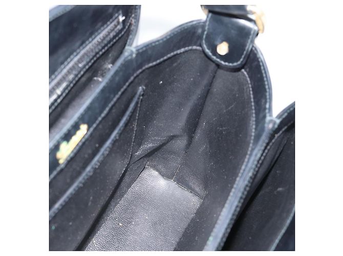 Borsa GUCCI in pelle nera e oro 001 085 1368 Auth 191025 Nero D'oro - vista 16