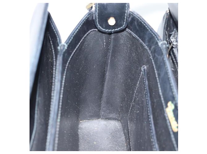 Borsa GUCCI in pelle nera e oro 001 085 1368 Auth 191025 Nero D'oro - vista 17
