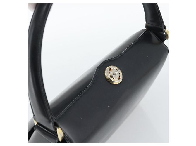 Borsa GUCCI in pelle nera e oro 001 085 1368 Auth 191025 Nero D'oro - vista 6