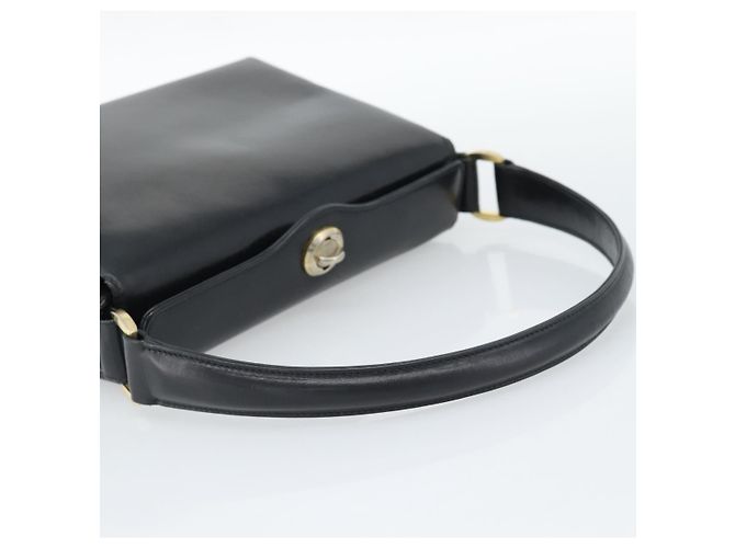 Borsa GUCCI in pelle nera e oro 001 085 1368 Auth 191025 Nero D'oro - vista 7