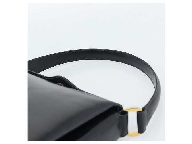 Borsa GUCCI in pelle nera e oro 001 085 1368 Auth 191025 Nero D'oro - vista 8