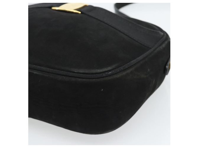 Borsa a tracolla Salvatore Ferragamo Vala in scamosciato nero e oro Auth BA13991 D'oro - vista 10