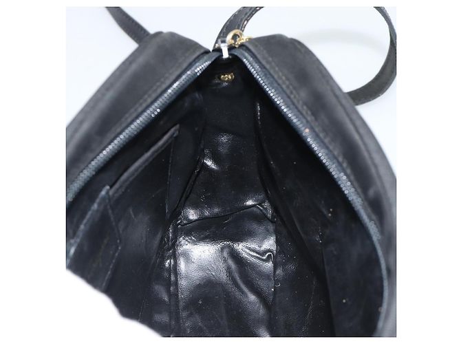 Borsa a tracolla Salvatore Ferragamo Vala in scamosciato nero e oro Auth BA13991 D'oro - vista 17