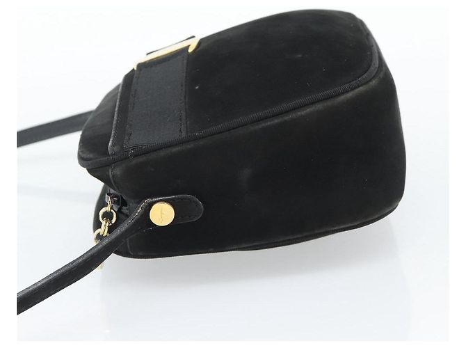 Borsa a tracolla Salvatore Ferragamo Vala in scamosciato nero e oro Auth BA13991 D'oro - vista 4