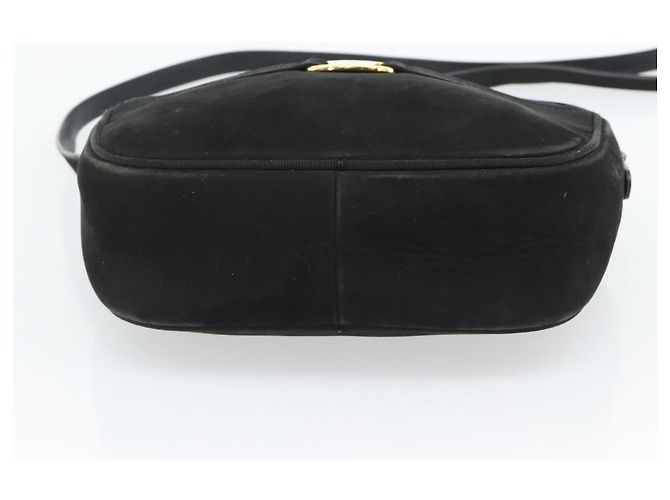 Borsa a tracolla Salvatore Ferragamo Vala in scamosciato nero e oro Auth BA13991 D'oro - vista 9