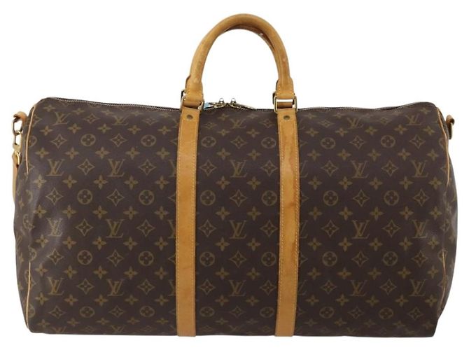 LOUIS VUITTON Monogram Keepall Bandouliere 55 Borsa Boston M41414 LV Auth bs35765 Monogramma - vista 2