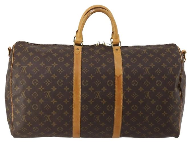 LOUIS VUITTON Monogram Keepall Bandouliere 55 Borsa Boston M41414 LV Auth bs35765 Monogramma - vista 3