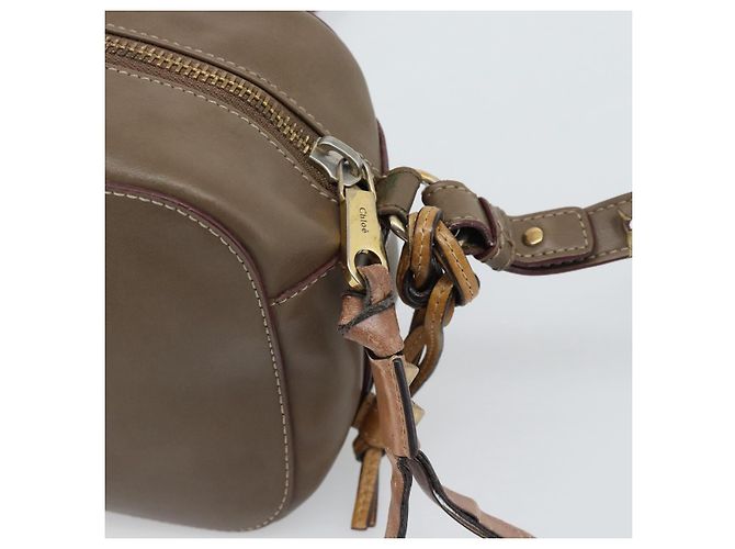 Chloé Borsa a Spalla Chloe in Pelle Marrone Oro Auth BA14006 D'oro - vista 15