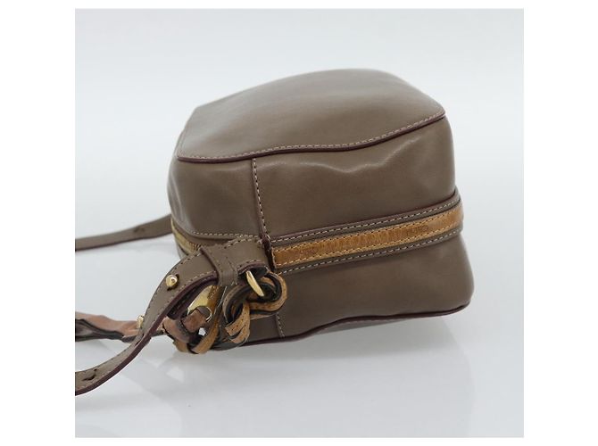 Chloé Borsa a Spalla Chloe in Pelle Marrone Oro Auth BA14006 D'oro - vista 4