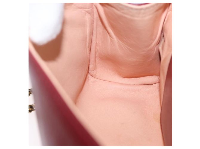 Chloé Borsa a tracolla Chloe Ribbon Chain in pelle rossa e oro Auth bs35972A Rosso D'oro - vista 20