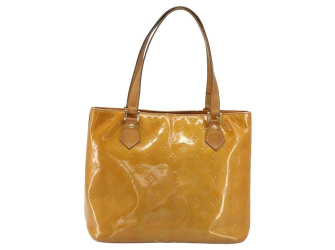 LOUIS VUITTON Borsa Monogram Vernis Houston Beige M91004 LV Auth BA13970 - vista 2
