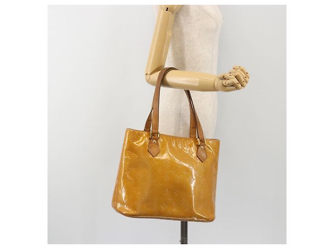 LOUIS VUITTON Borsa Monogram Vernis Houston Beige M91004 LV Auth BA13970 - vista 27