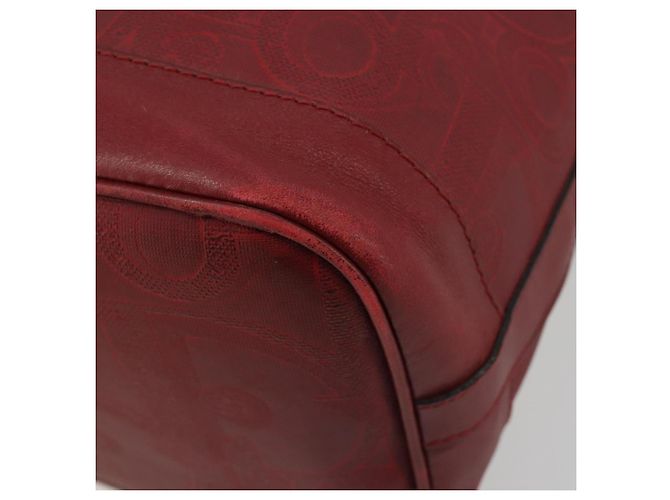 Borsa a tracolla Christian Dior Trotter Tela PVC Rosso Oro Auth 191271 D'oro - vista 10