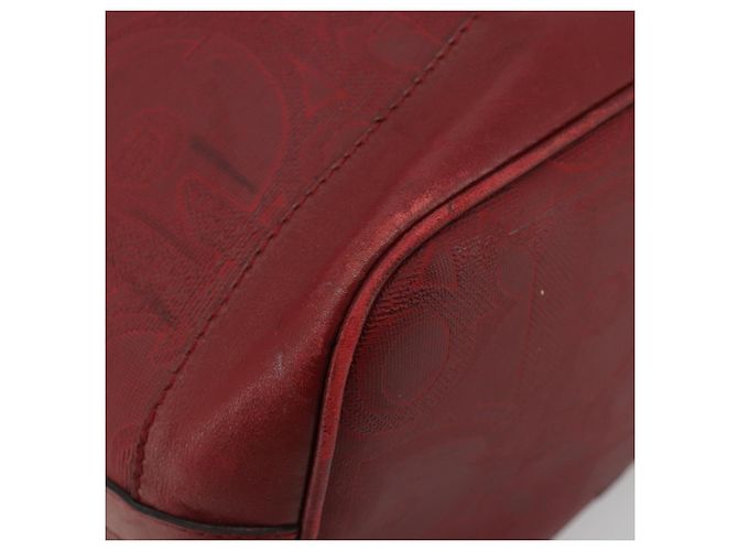 Borsa a tracolla Christian Dior Trotter Tela PVC Rosso Oro Auth 191271 D'oro - vista 11