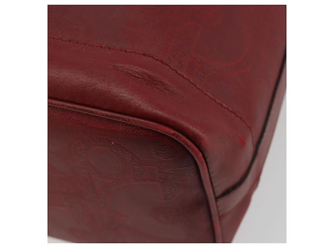 Borsa a tracolla Christian Dior Trotter Tela PVC Rosso Oro Auth 191271 D'oro - vista 12