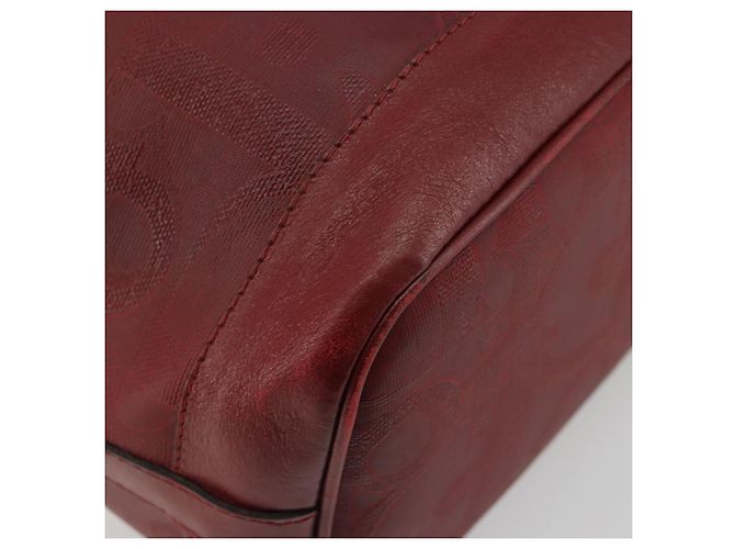 Borsa a tracolla Christian Dior Trotter Tela PVC Rosso Oro Auth 191271 D'oro - vista 13