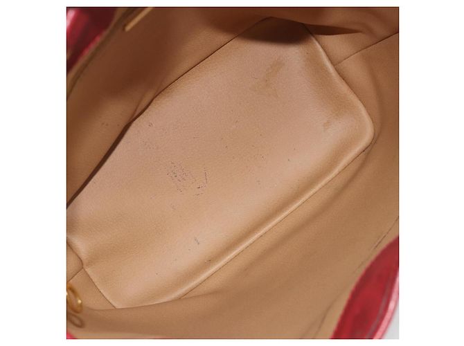 Borsa a tracolla Christian Dior Trotter Tela PVC Rosso Oro Auth 191271 D'oro - vista 17