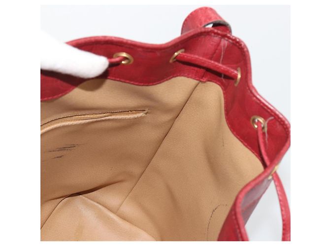 Borsa a tracolla Christian Dior Trotter Tela PVC Rosso Oro Auth 191271 D'oro - vista 18
