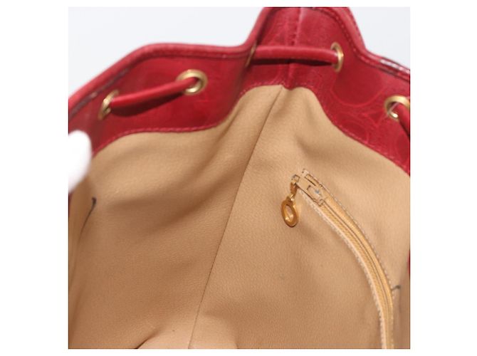 Borsa a tracolla Christian Dior Trotter Tela PVC Rosso Oro Auth 191271 D'oro - vista 19