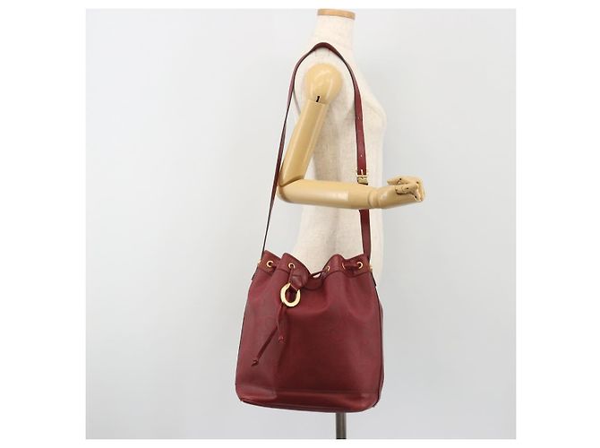 Borsa a tracolla Christian Dior Trotter Tela PVC Rosso Oro Auth 191271 D'oro - vista 22