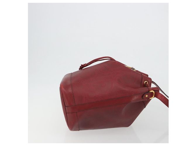 Borsa a tracolla Christian Dior Trotter Tela PVC Rosso Oro Auth 191271 D'oro - vista 4