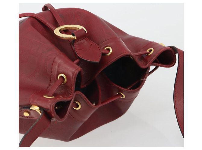 Borsa a tracolla Christian Dior Trotter Tela PVC Rosso Oro Auth 191271 D'oro - vista 6