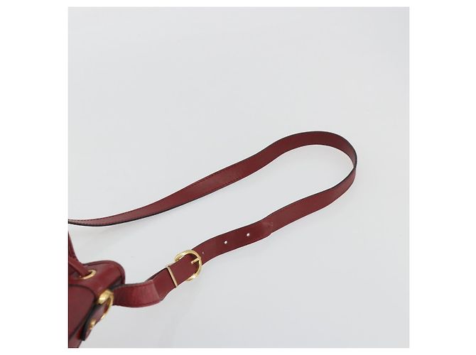Borsa a tracolla Christian Dior Trotter Tela PVC Rosso Oro Auth 191271 D'oro - vista 8
