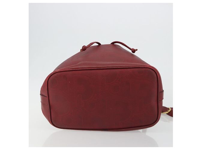Borsa a tracolla Christian Dior Trotter Tela PVC Rosso Oro Auth 191271 D'oro - vista 9