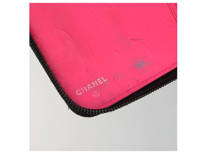 CHANEL Matelasse Cambon Line Long Wallet Leder Schwarz Silber CC Auth 188663 - Ansicht 16