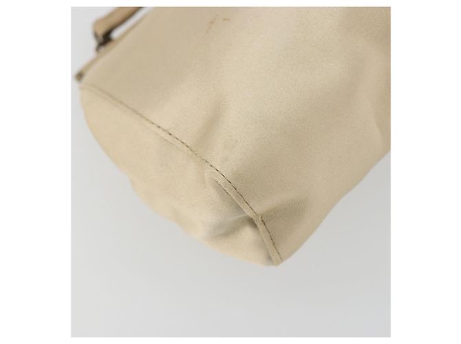 Miu Miu Accessory Pouch Satin Champagne Gold Auth 190668A Golden - view 13