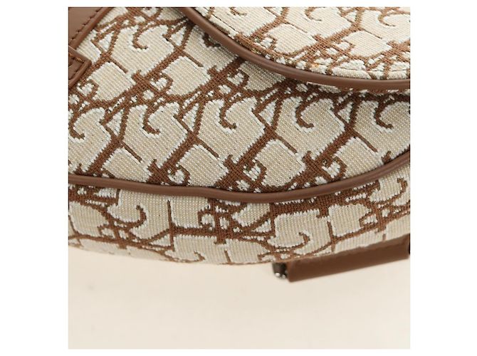 Borsa Saddle in tela Trotter Christian Dior Cactus Jack Beige Auth 190528M Argento - vista 14