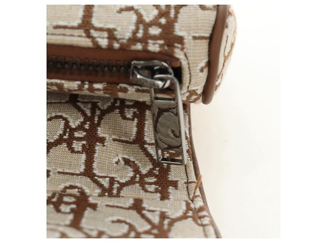 Borsa Saddle in tela Trotter Christian Dior Cactus Jack Beige Auth 190528M Argento - vista 18