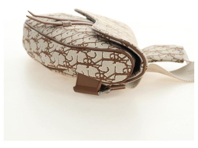 Borsa Saddle in tela Trotter Christian Dior Cactus Jack Beige Auth 190528M Argento - vista 5