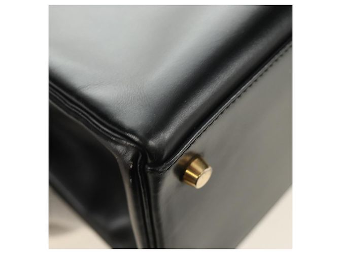 Hermès BORSA HERMES Kelly 32 in pelle Box Calf 2way Nero Oro Auth 190133SM D'oro - vista 14