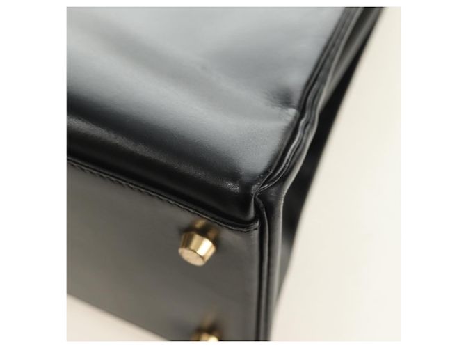 Hermès BORSA HERMES Kelly 32 in pelle Box Calf 2way Nero Oro Auth 190133SM D'oro - vista 15